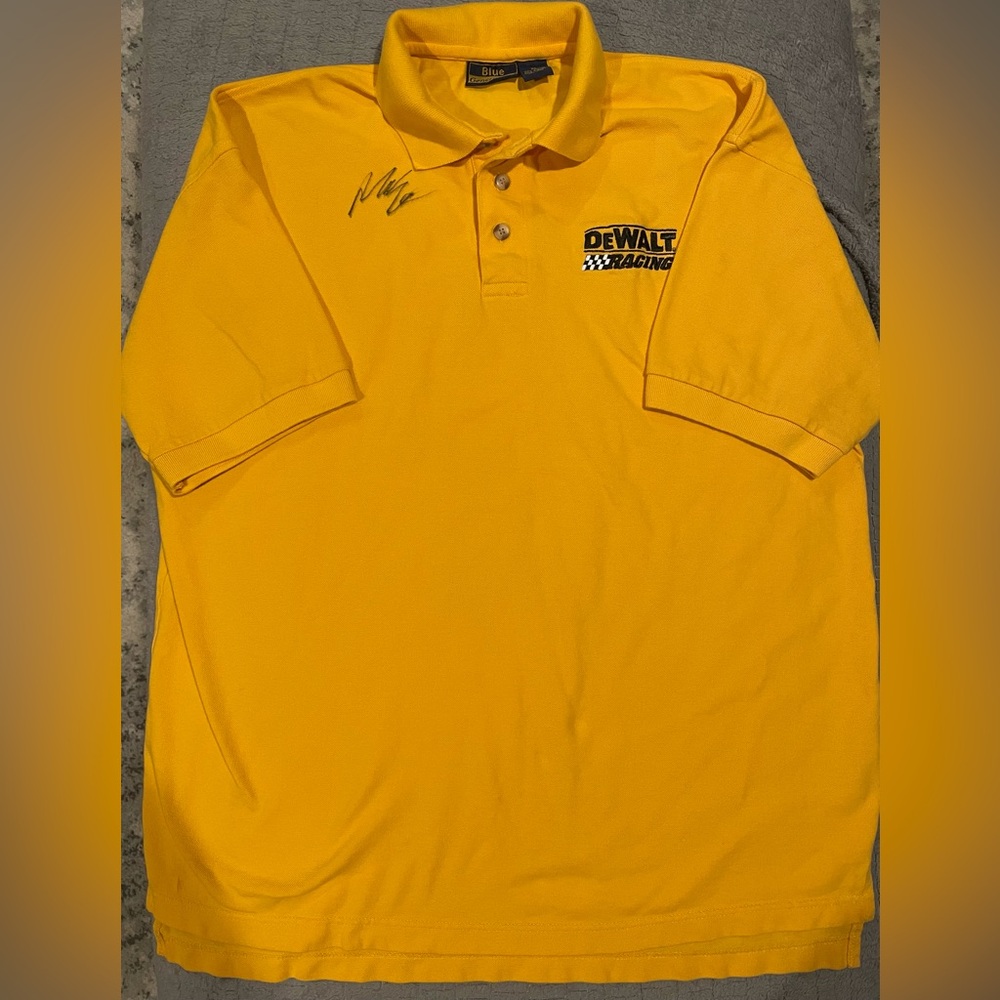 Vintage NASCAR Matt Kenseth Autographed Dewalt Racing Polo Shirt Size XL